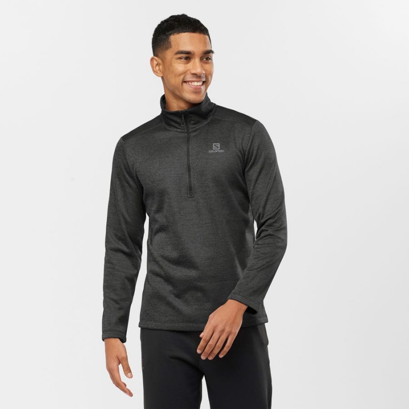 Sudadera con Capucha Salomon ESSENTIAL LIGHTWARM SEAMLESS Hombre Negras | EC2421QMA