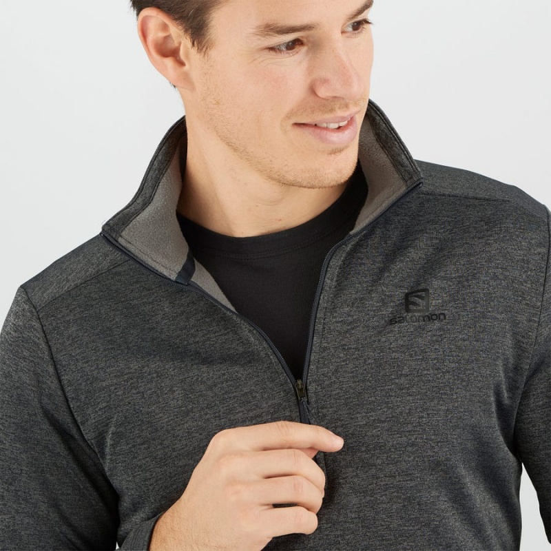 Sudadera con Capucha Salomon ESSENTIAL LIGHTWARM SEAMLESS Hombre Negras | EC2421QMA