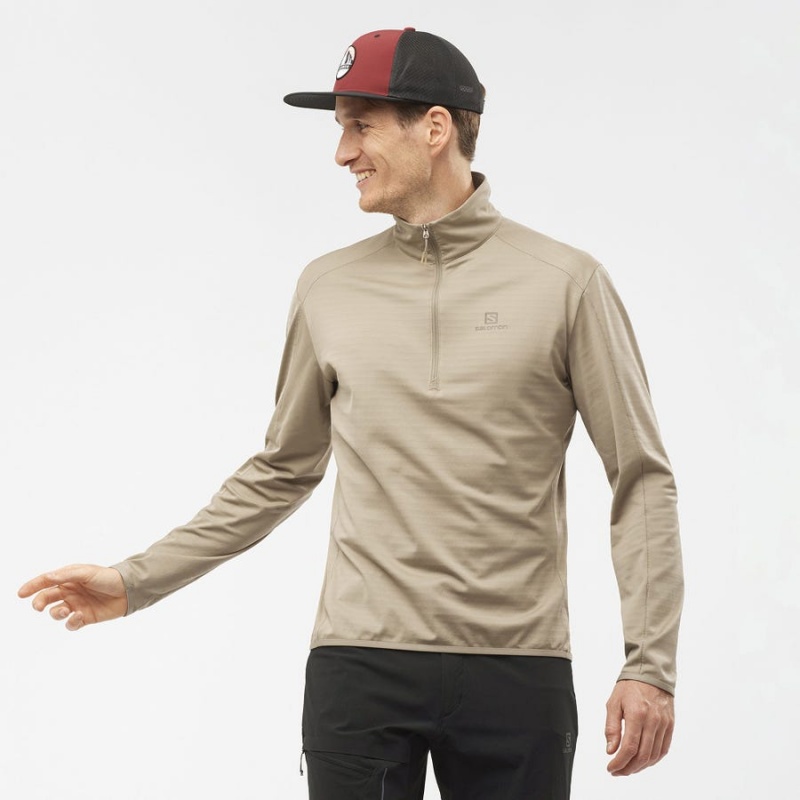 Sudadera con Capucha Salomon ESSENTIAL LIGHTWARM Hombre Beige | EC2422WNB