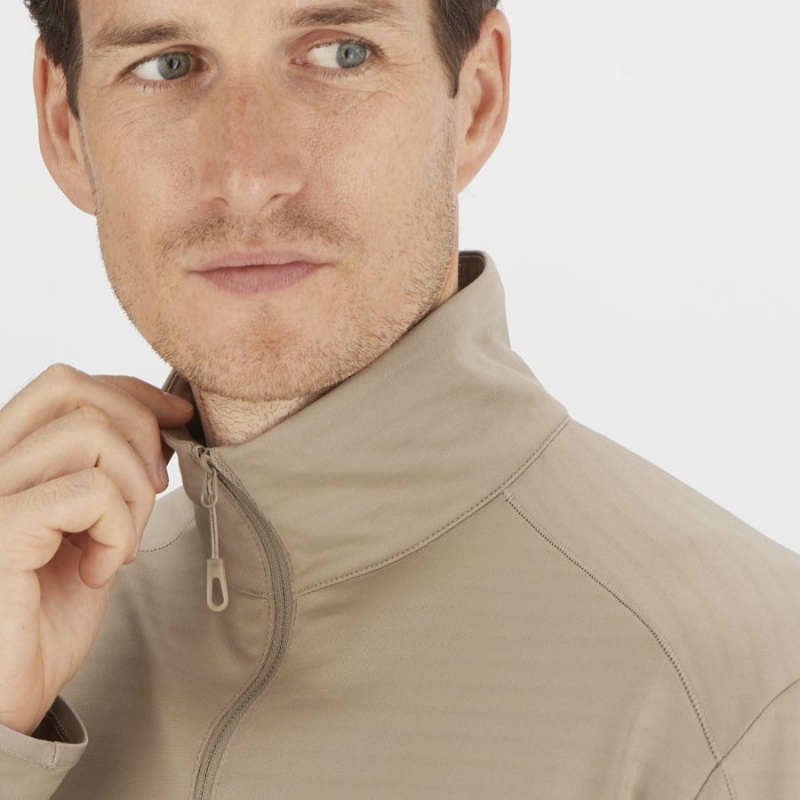 Sudadera con Capucha Salomon ESSENTIAL LIGHTWARM Hombre Beige | EC2422WNB