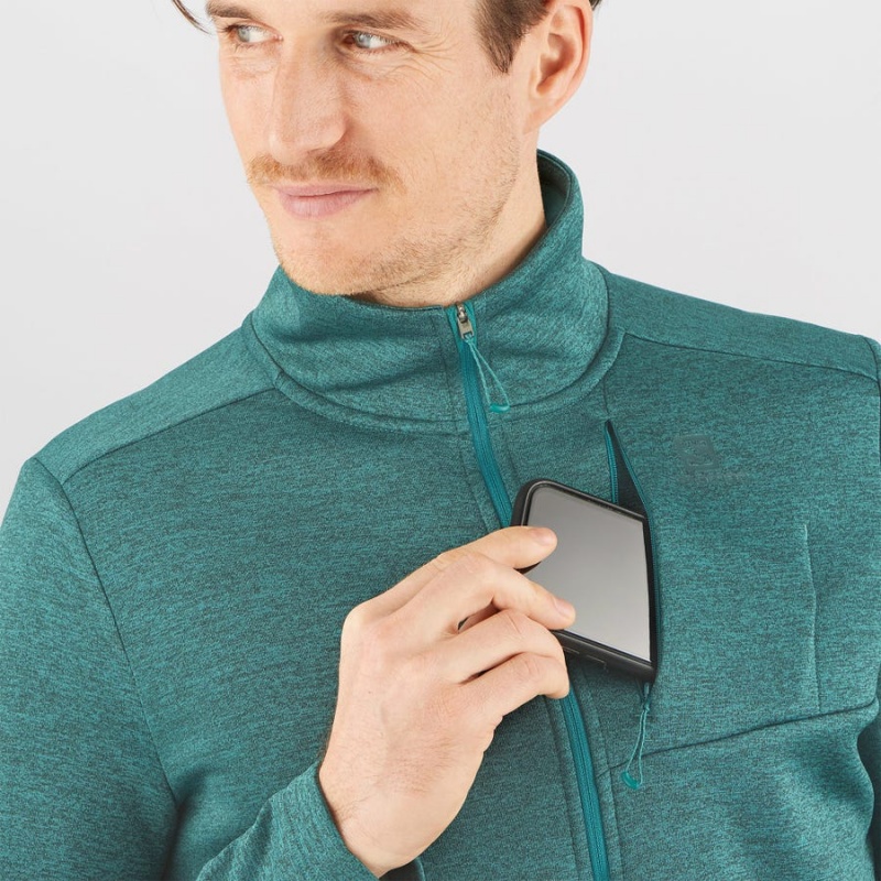 Sudadera con Capucha Salomon ESSENTIAL LIGHTWARM HEATHER Hombre Verde | EC2424SGL