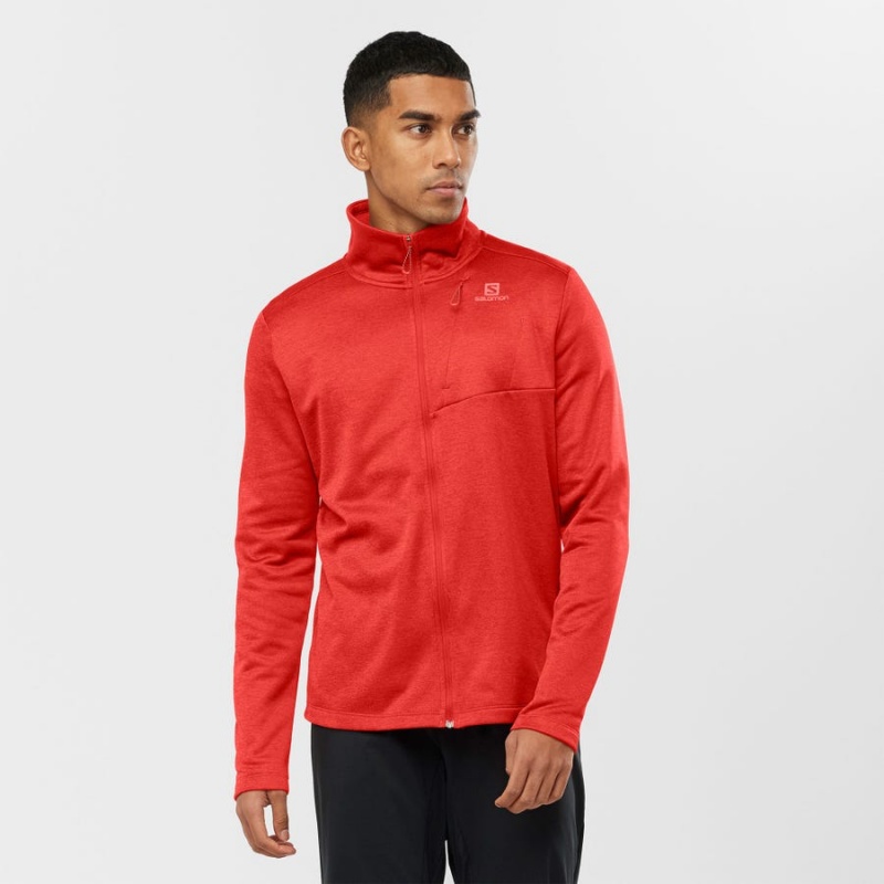 Sudadera con Capucha Salomon ESSENTIAL LIGHTWARM HEATHER Hombre Rojas | EC2425DFM