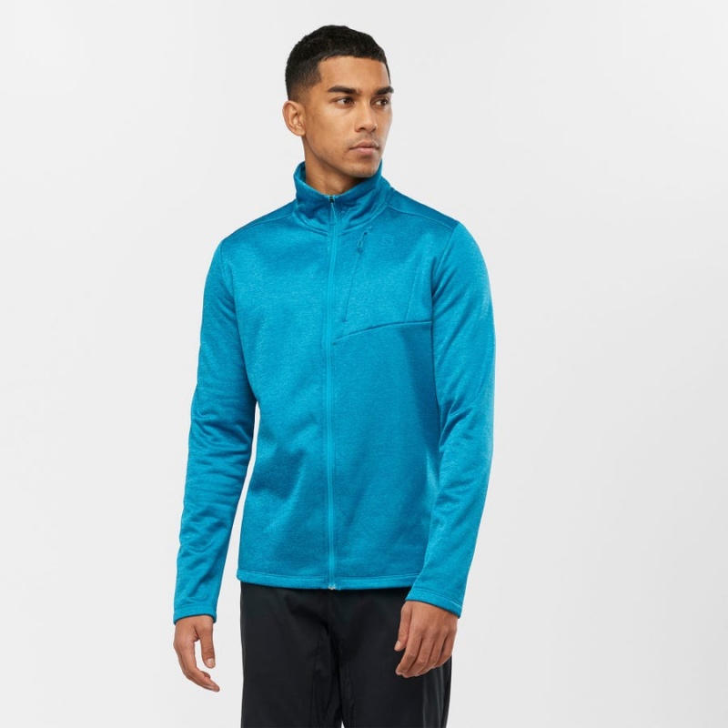 Sudadera con Capucha Salomon ESSENTIAL LIGHTWARM HEATHER Hombre Azules | EC2426FDN