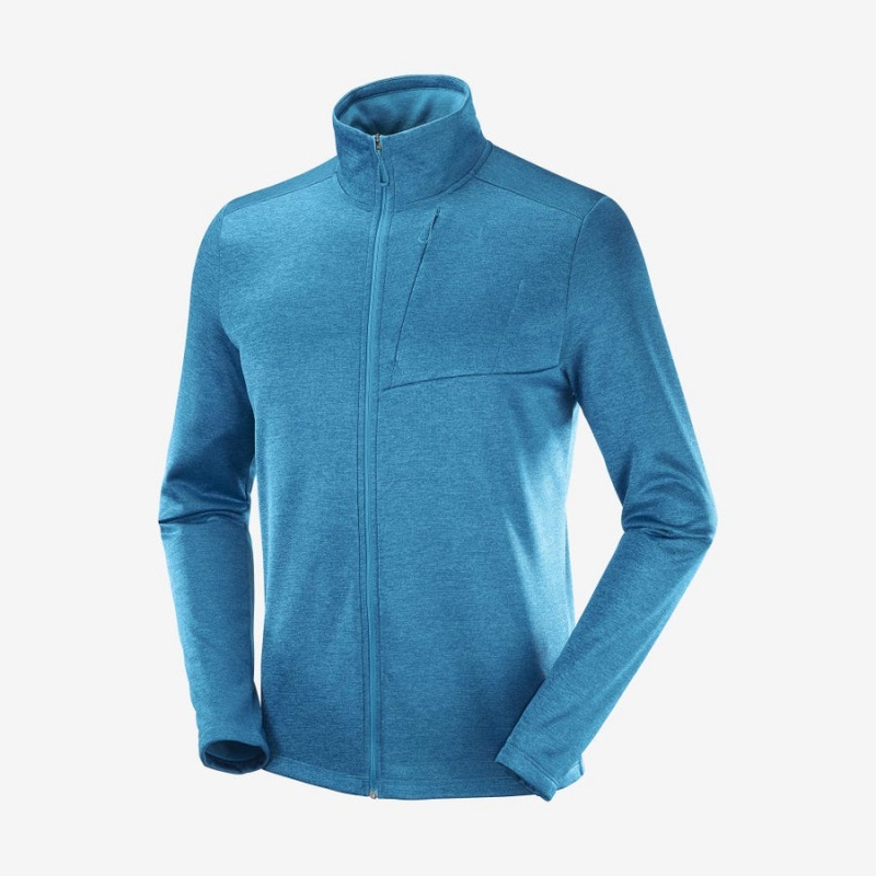 Sudadera con Capucha Salomon ESSENTIAL LIGHTWARM HEATHER Hombre Azules | EC2426FDN