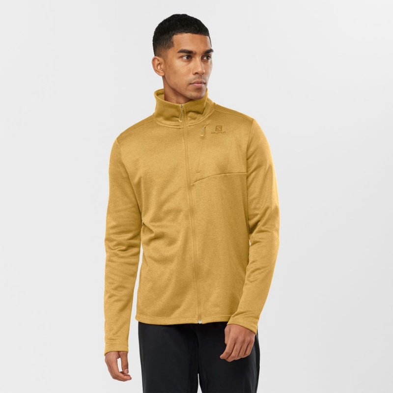 Sudadera con Capucha Salomon ESSENTIAL LIGHTWARM HEATHER Hombre Amarillo | EC2427GSO