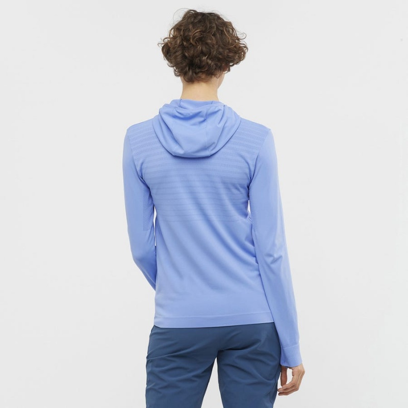 Sudadera con Capucha Salomon ESSENTIAL SEAMLESS Mujer Azules | EC3095NWY