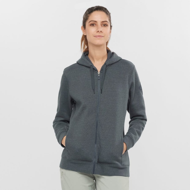 Sudadera con Capucha Salomon ESSENTIAL WARM SALOMON Mujer Gris | EC3110GSO