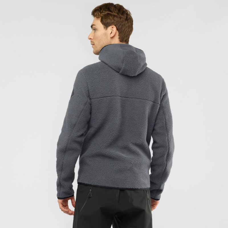 Sudadera con Capucha Salomon ESSENTIAL WARM TEDDY Hombre Gris | EC2411JPQ