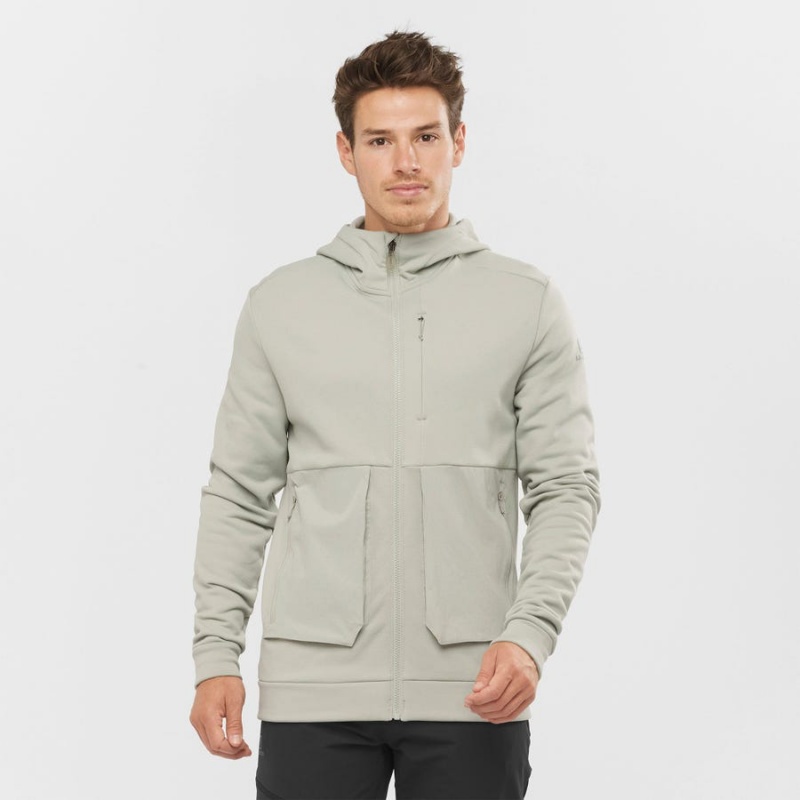 Sudadera con Capucha Salomon ESSENTIAL WARM FLEECE Hombre Beige | EC2429JPQ