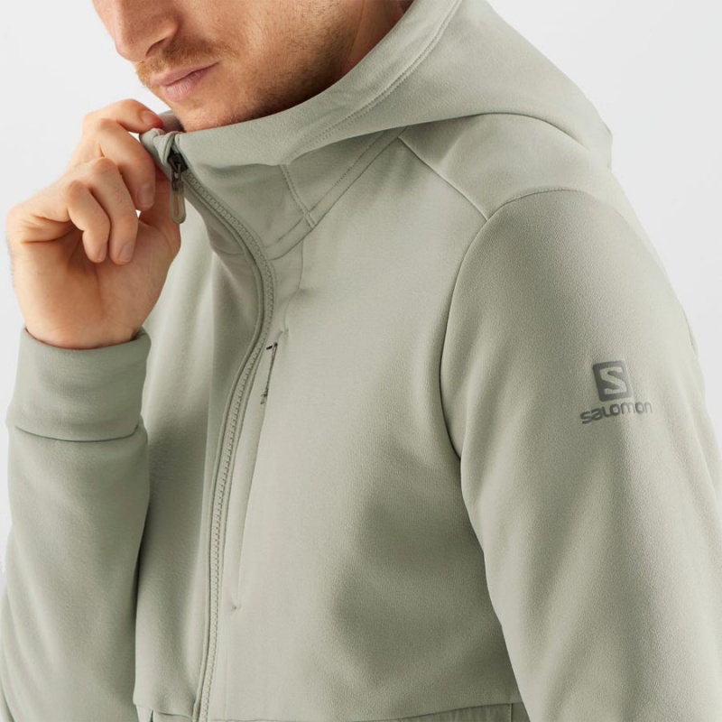 Sudadera con Capucha Salomon ESSENTIAL WARM FLEECE Hombre Beige | EC2429JPQ