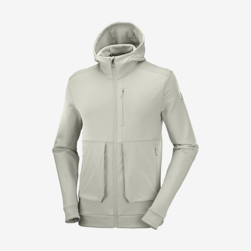 Sudadera con Capucha Salomon ESSENTIAL WARM FLEECE Hombre Beige | EC2429JPQ