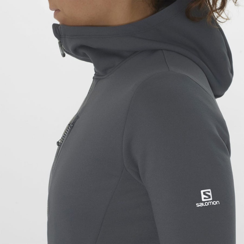 Sudadera con Capucha Salomon ESSENTIAL XWARM Mujer Negras | EC3121MQZ