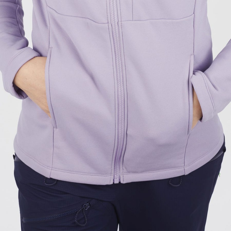 Sudadera con Capucha Salomon ESSENTIAL XWARM Mujer Moradas | EC3123WNB