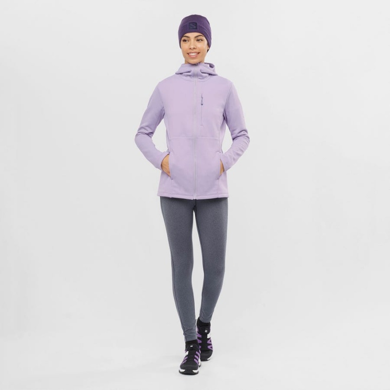 Sudadera con Capucha Salomon ESSENTIAL XWARM Mujer Moradas | EC3123WNB