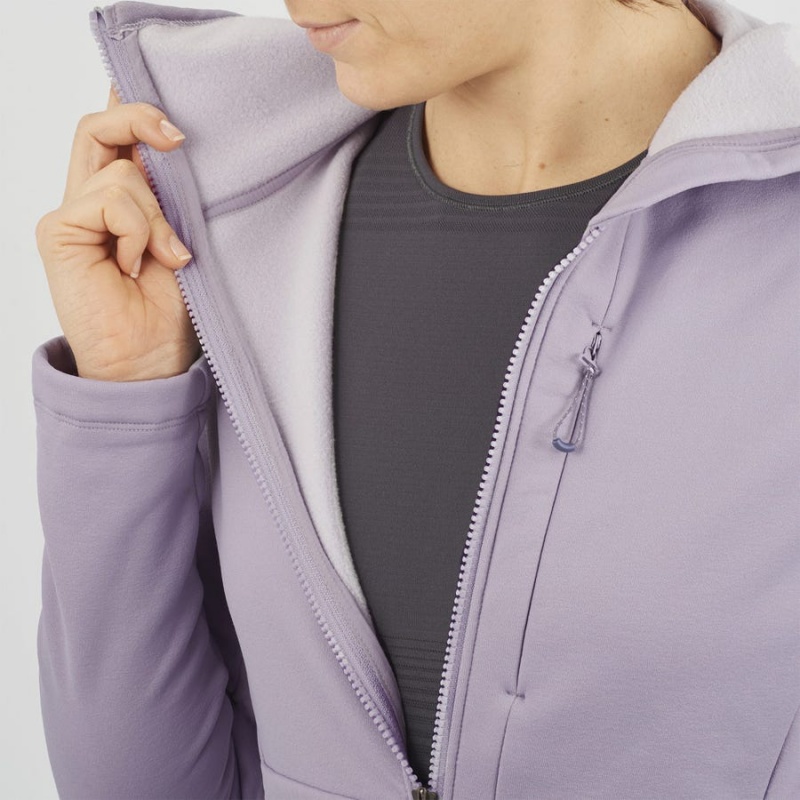 Sudadera con Capucha Salomon ESSENTIAL XWARM Mujer Moradas | EC3123WNB