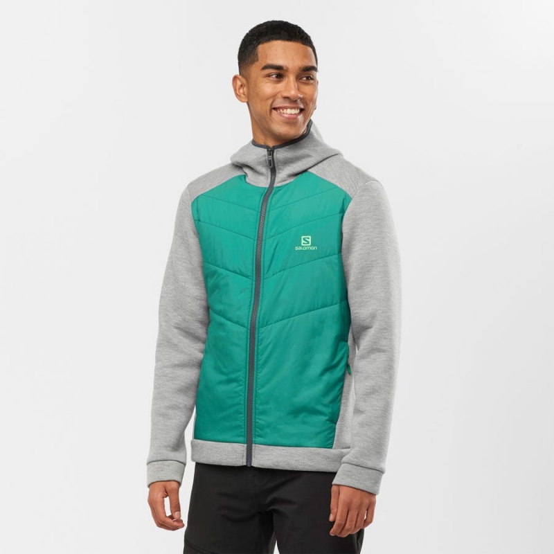 Sudadera con Capucha Salomon ESSENTIAL XWARM HYBRID Hombre Verde | EC2410HAP