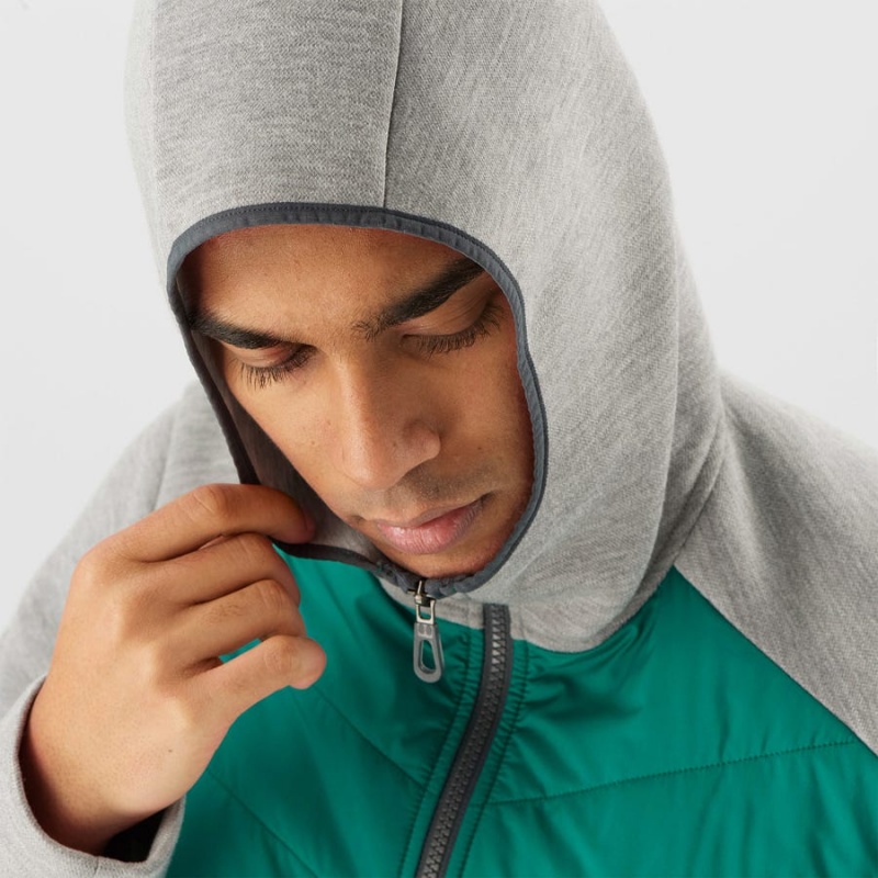 Sudadera con Capucha Salomon ESSENTIAL XWARM HYBRID Hombre Verde | EC2410HAP