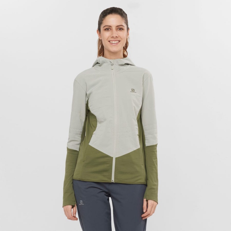 Sudadera con Capucha Salomon OUTLINE ALL SEASON HYBRID Mujer Verde Oliva | EC3088KOR