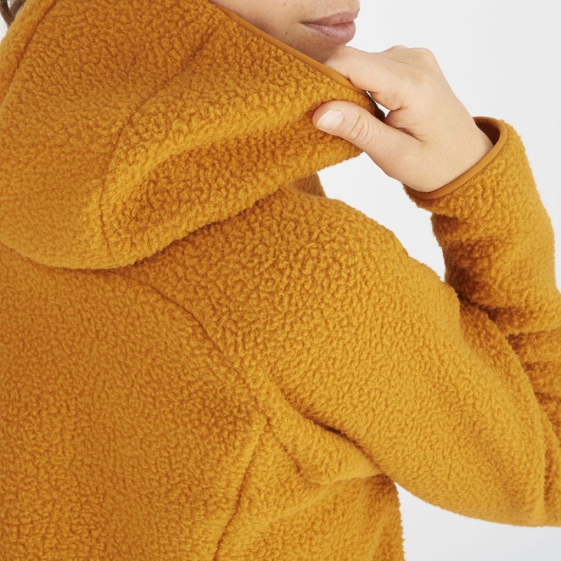 Sudadera con Capucha Salomon OUTLINE WARM TEDDY Mujer Naranjas | EC3124EBC