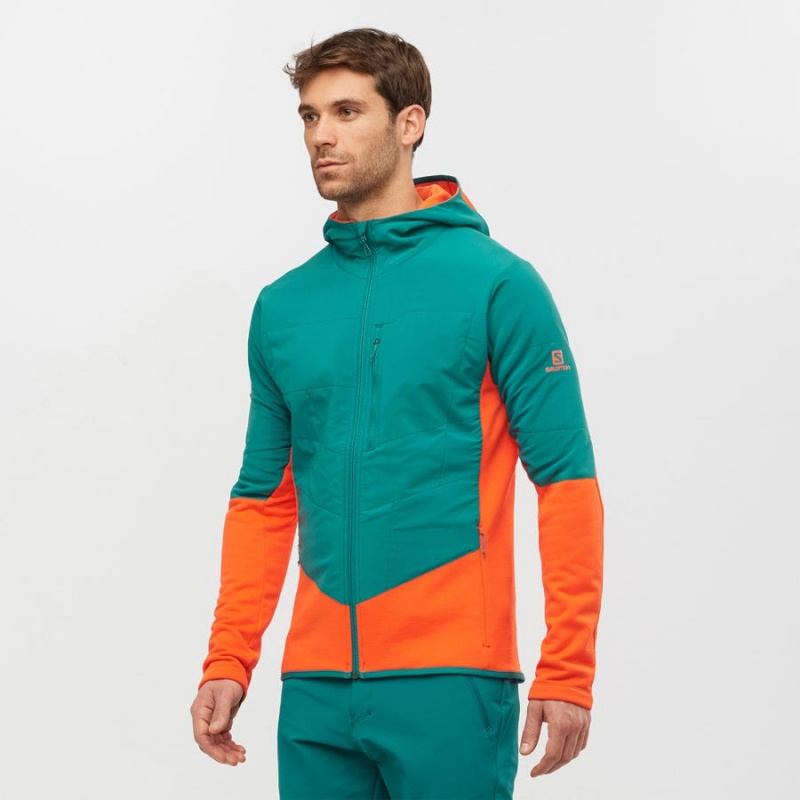 Sudadera con Capucha Salomon OUTLINE WARM HYBRID Hombre Verde | EC2413LIS