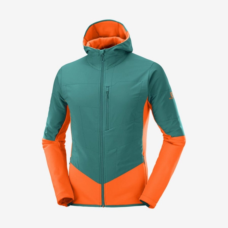 Sudadera con Capucha Salomon OUTLINE WARM HYBRID Hombre Verde | EC2413LIS