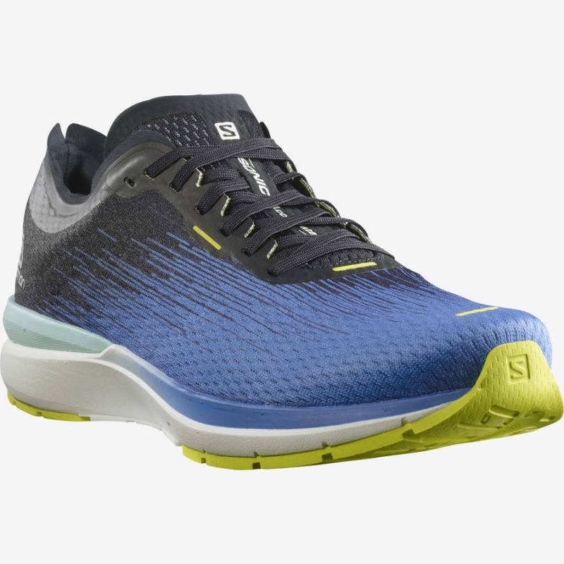 Zapatillas Running Salomon SONIC 4 Accelerate Hombre Azules Blancas | EC2146KOR