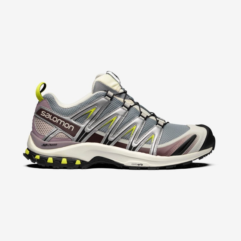 Zapatillas Salomon XA PRO 3D Hombre Gris Moradas | EC2186YXF