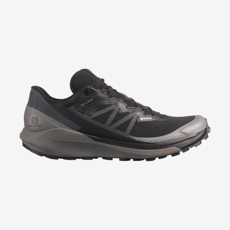 Zapatillas Trail Running Salomon SENSE RIDE 4 GORE-TEX INVISIBLE FIT Hombre Negras Negras | EC2106VRW