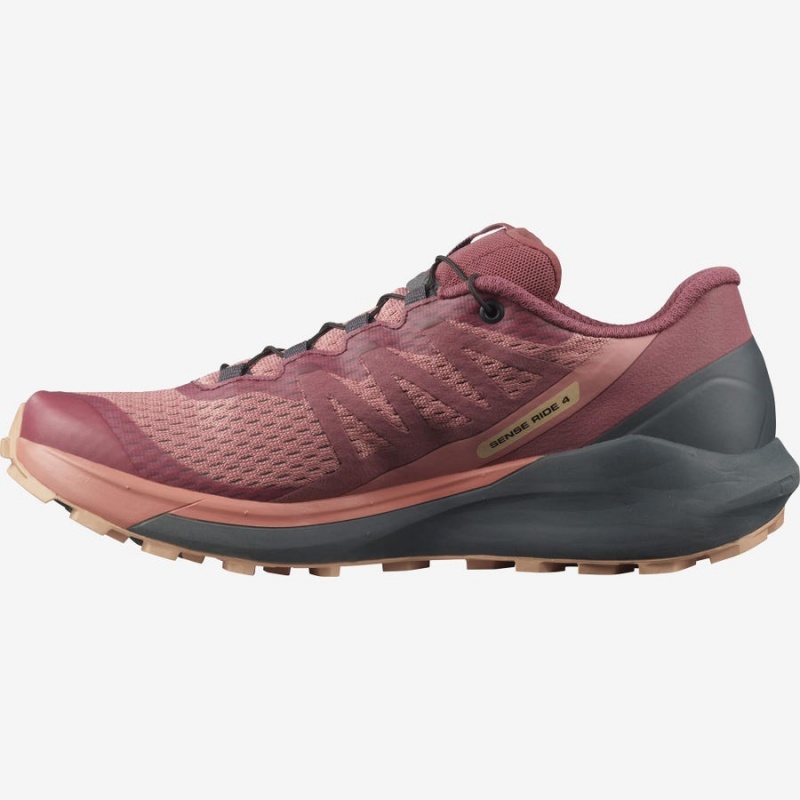 Zapatillas Trail Running Salomon SENSE RIDE 4 Mujer Moradas Naranjas | EC2874SGL