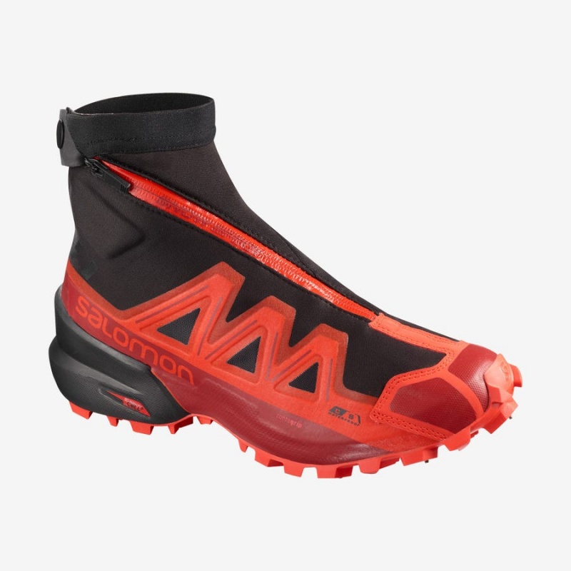 Zapatillas Trail Running Salomon SNOWSPIKE CLIMASALOMON™ WATERPROOF Mujer Negras Rojas | EC2879JPQ