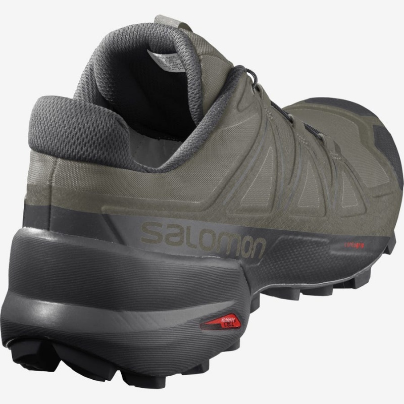 Zapatillas Trail Running Salomon SPEEDCROSS 5 WIDE Hombre Verde Oliva | EC2102LIS