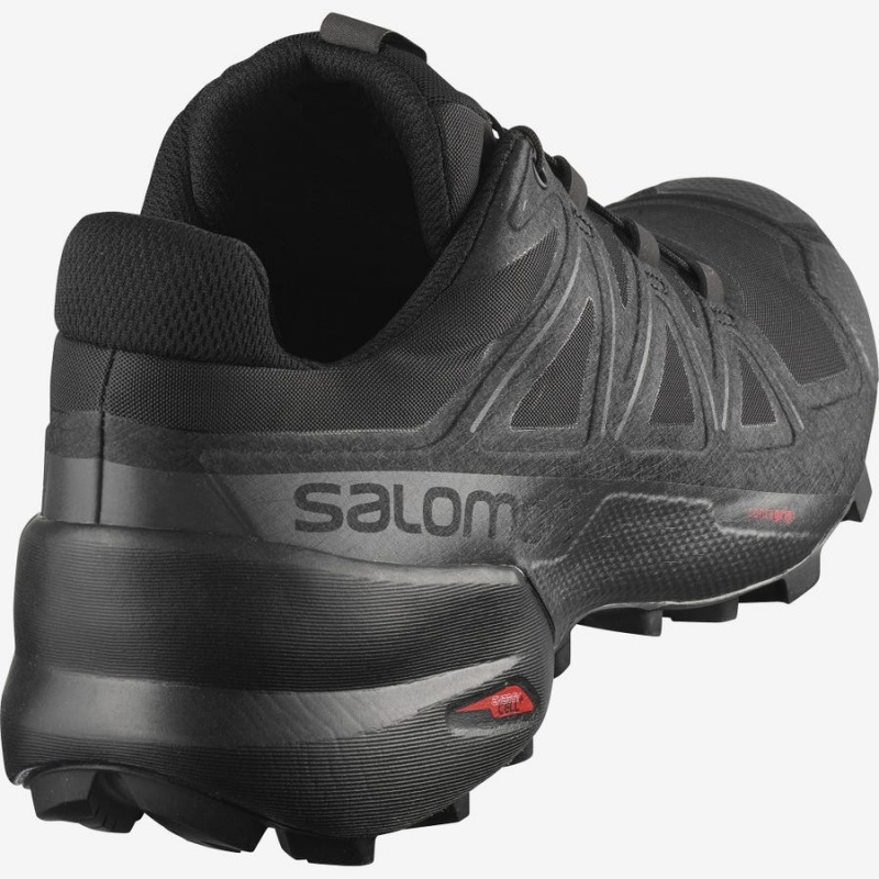 Zapatillas Trail Running Salomon SPEEDCROSS 5 Hombre Negras Negras | EC2109MQZ