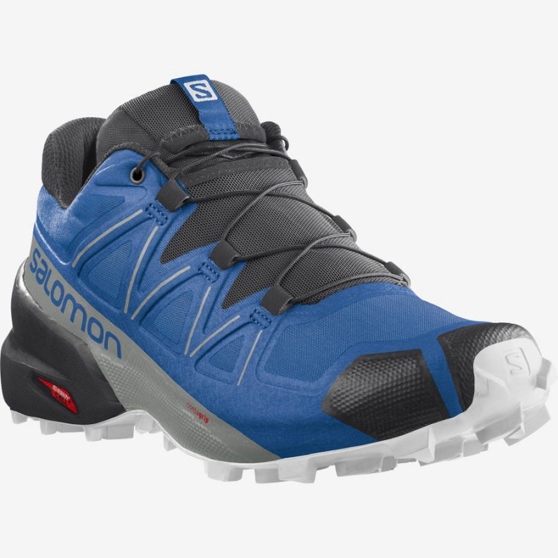 Zapatillas Trail Running Salomon SPEEDCROSS 5 Hombre Azules Negras | EC2112EBC