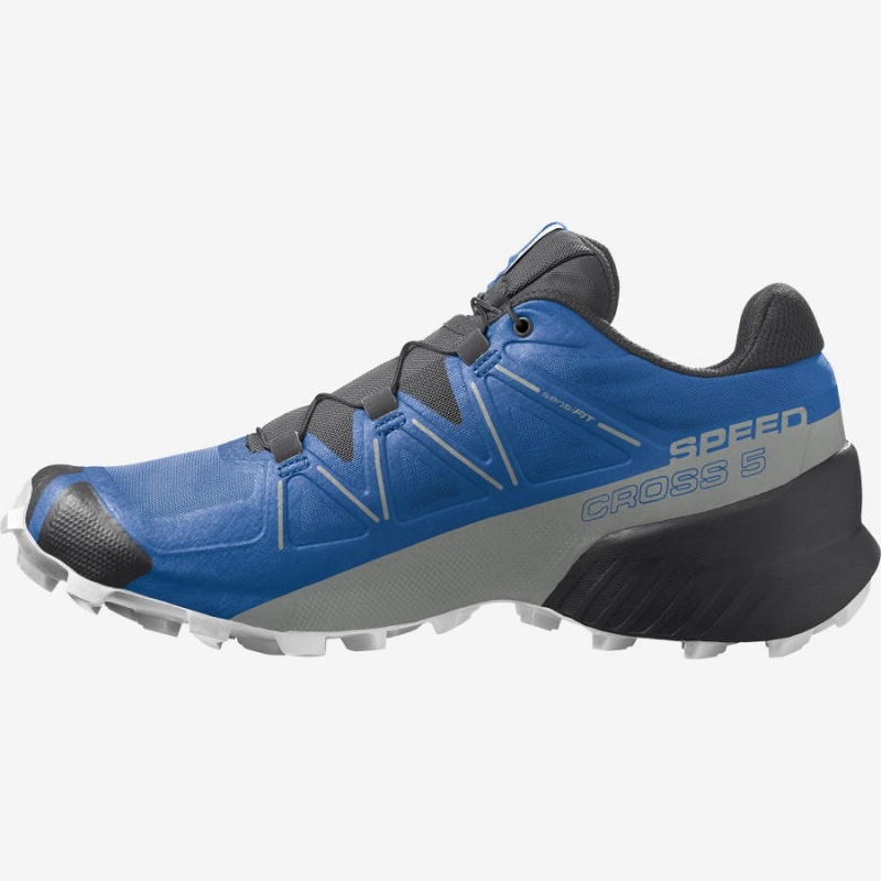 Zapatillas Trail Running Salomon SPEEDCROSS 5 Hombre Azules Negras | EC2112EBC