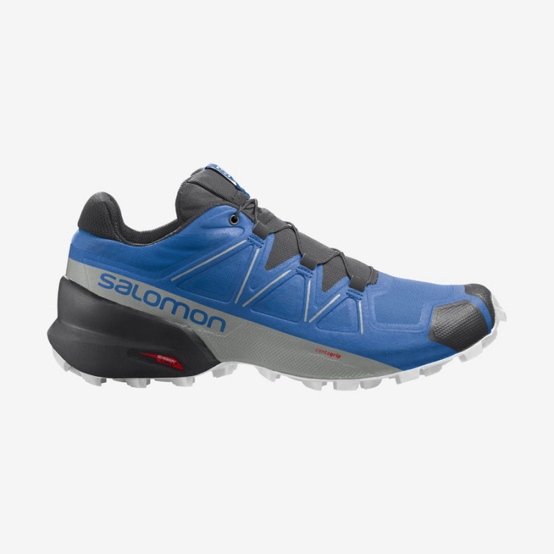 Zapatillas Trail Running Salomon SPEEDCROSS 5 Hombre Azules Negras | EC2112EBC