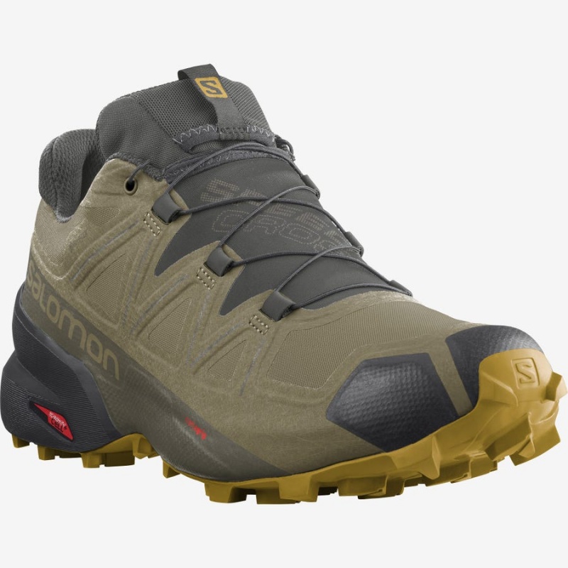 Zapatillas Trail Running Salomon SPEEDCROSS 5 GORE-TEX Hombre Verde Oliva | EC2114TCE