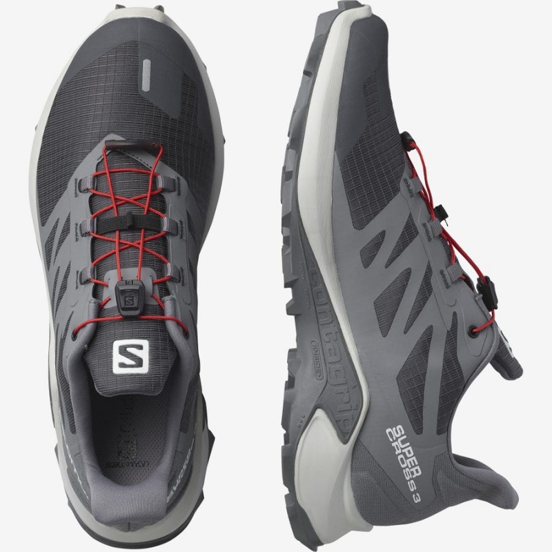 Zapatillas Trail Running Salomon SUPERCROSS 3 Hombre Gris | EC2105CTV