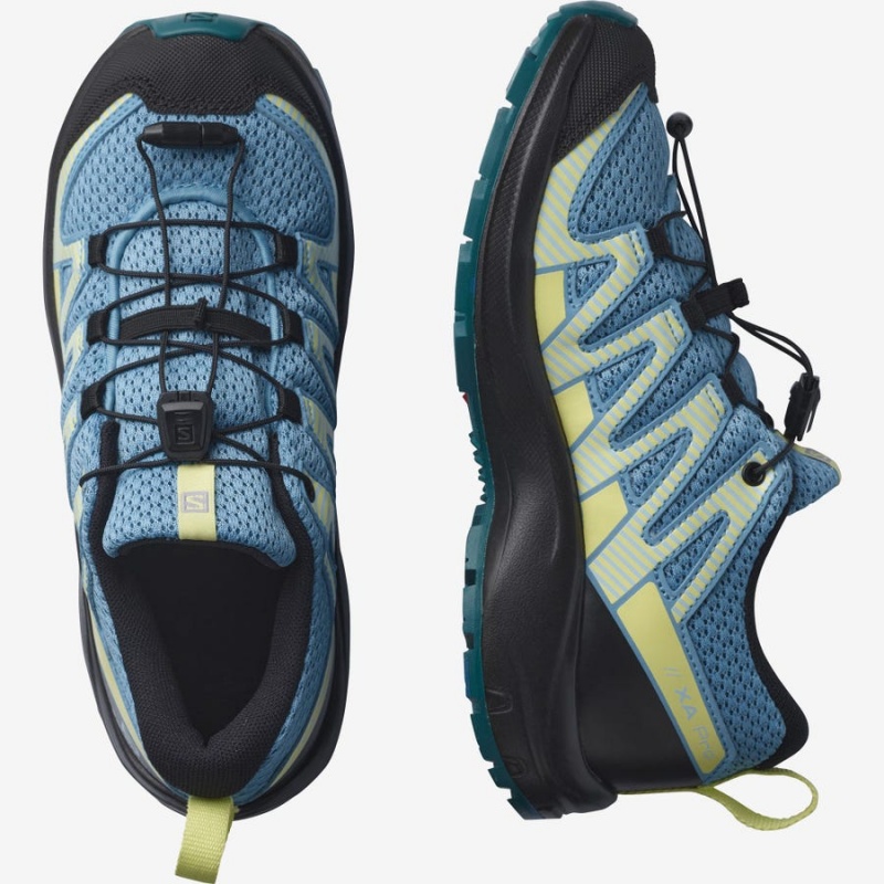 Zapatillas Trail Running Salomon XA PRO V8 Niños Azules | EC3594TCE