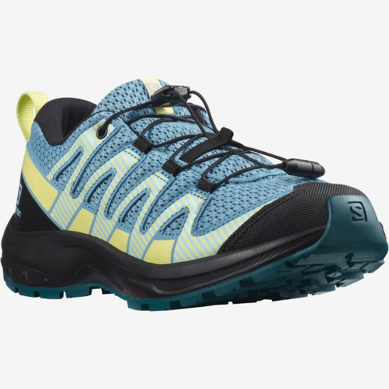 Zapatillas Trail Running Salomon XA PRO V8 Niños Azules | EC3594TCE