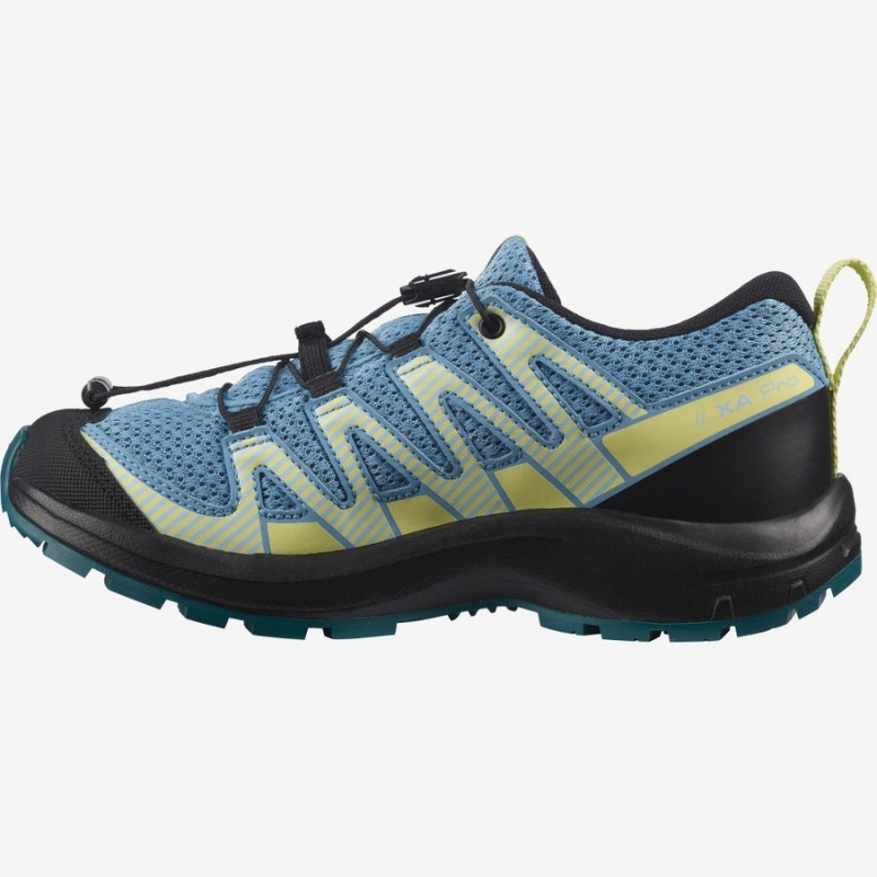 Zapatillas Trail Running Salomon XA PRO V8 Niños Azules | EC3594TCE