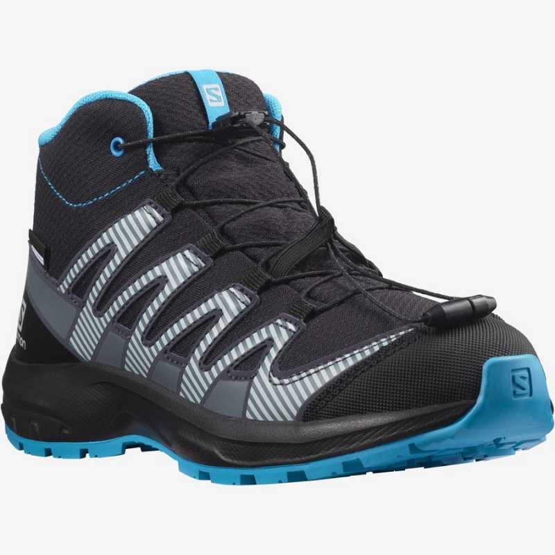 Zapatillas Trail Running Salomon XA PRO V8 MID CLIMASALOMON™ WATERPROOF Niños Negras | EC3597ILH