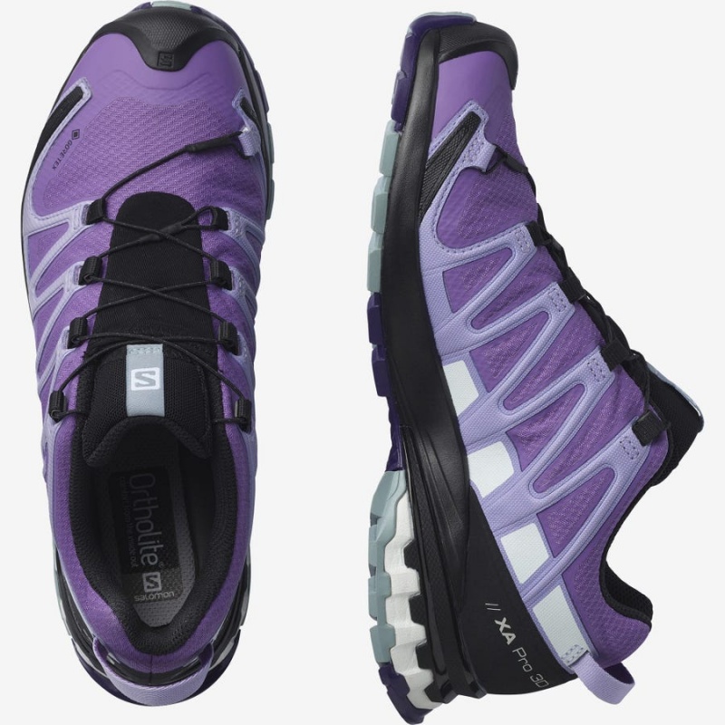 Zapatillas Trail Running Salomon XA PRO 3D v8 GORE-TEX Mujer Moradas | EC2861MQZ