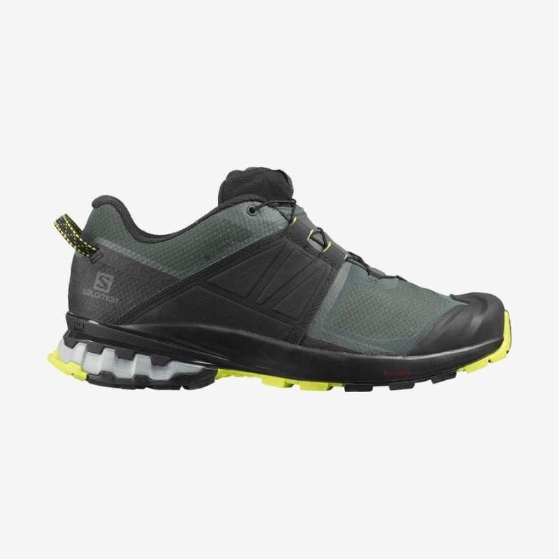 Zapatillas Trail Running Salomon XA WILD GORE-TEX Hombre Negras Verde Oliva | EC2124FDN