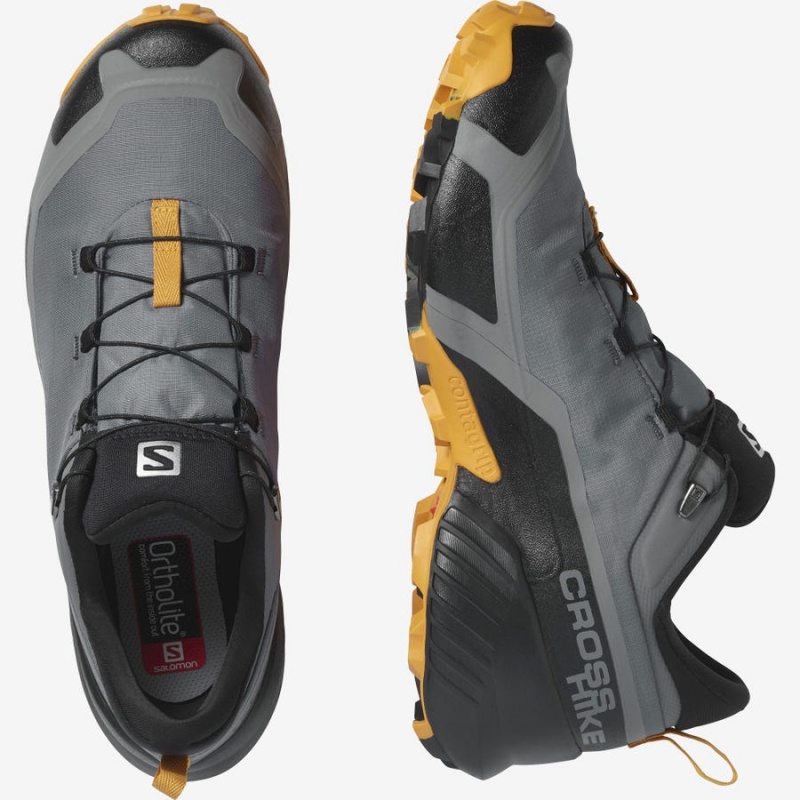 Zapatillas de Senderismo Salomon CROSS HIKE GORE-TEX Hombre Gris | EC2017TCE