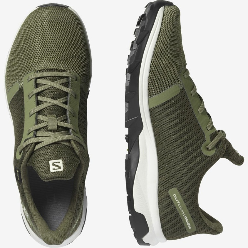 Zapatillas de Senderismo Salomon OUTBOUND PRISM GORE-TEX Hombre Verde Oliva | EC2054GSO