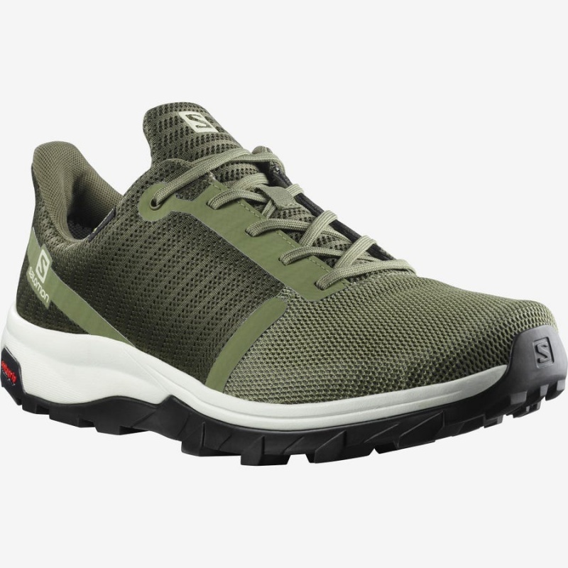 Zapatillas de Senderismo Salomon OUTBOUND PRISM GORE-TEX Hombre Verde Oliva | EC2054GSO