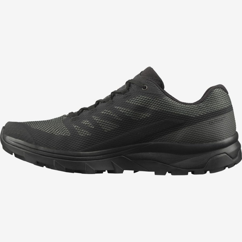 Zapatillas de Senderismo Salomon OUTLINE WIDE GORE-TEX Hombre Negras | EC2015EBC