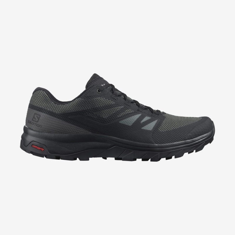 Zapatillas de Senderismo Salomon OUTLINE WIDE GORE-TEX Hombre Negras | EC2015EBC