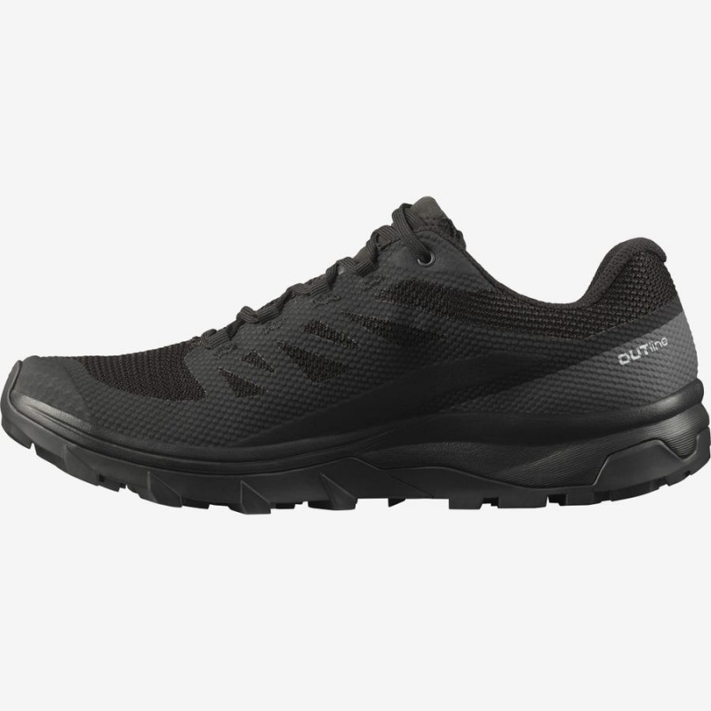 Zapatillas de Senderismo Salomon OUTLINE GORE-TEX Hombre Negras Negras | EC2026FDN