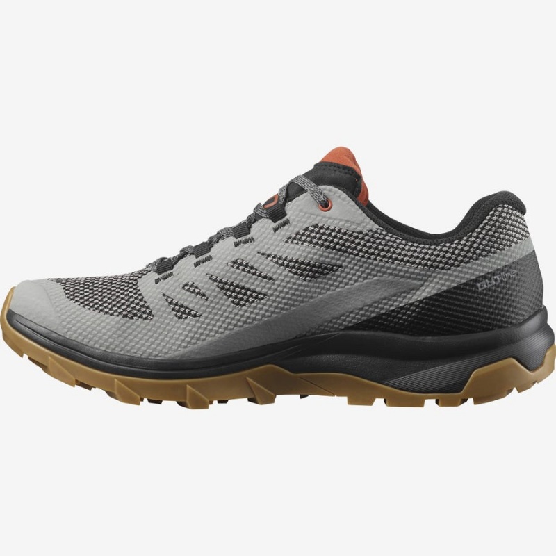 Zapatillas de Senderismo Salomon OUTLINE GORE-TEX Hombre Gris Negras | EC2027GSO